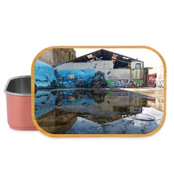 Urban Reflections – Blue Graffiti - Lunch Box - light pink - Front