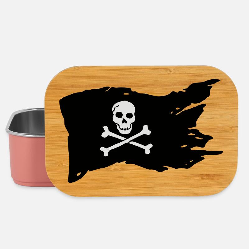 Pirate flag (colors can be customized!) - Lunch Box - light pink