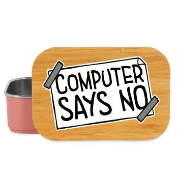 Computer Says No Lustig Programmierer Nerd Technik - Lunch Box - Hellrosa - Vorne