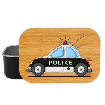 Polizeiauto Police Schwarz - Lunch Box - Schwarz - Vorne