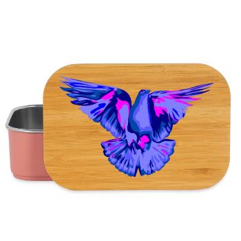 Taube blau - Lunch Box - Hellrosa - Vorne