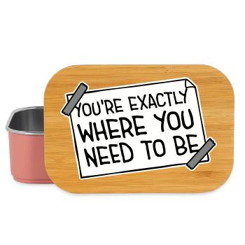You're Exactly Where You Need To Be Inspiring - Lunch Box - light pink - Front