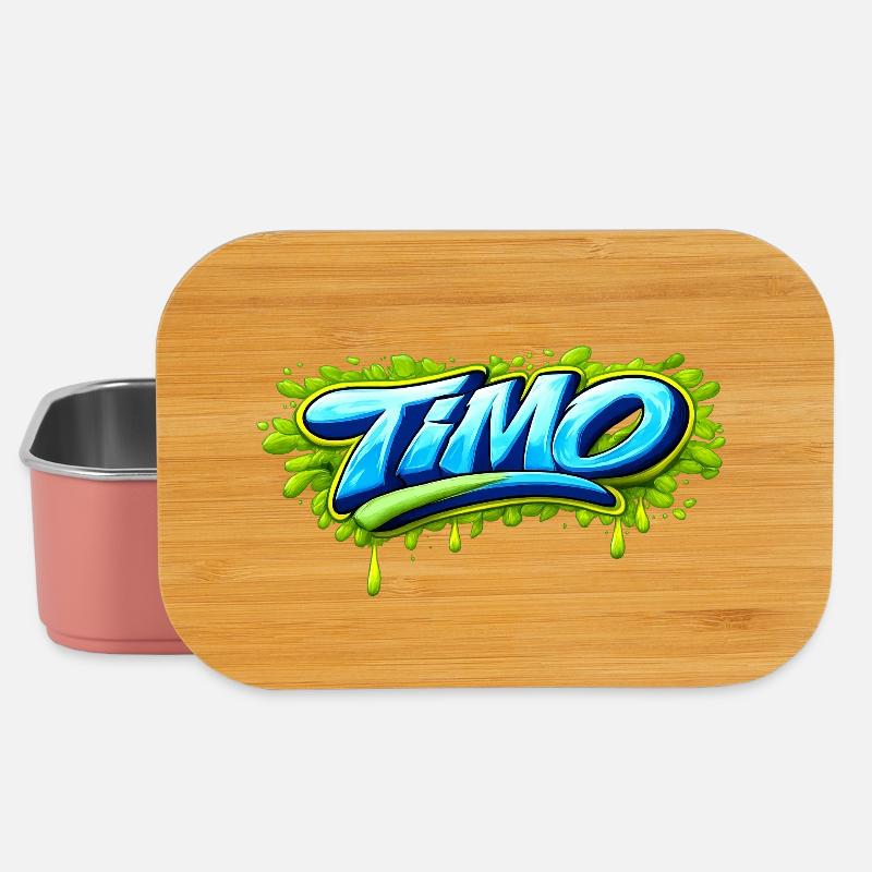 GRAFFITI NAME TIMO FOR PERFECT GIFT PRINTABLE - Lunch Box - light pink