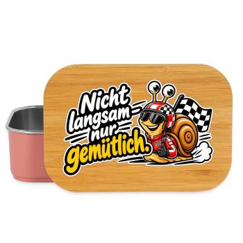 Nicht Langsam nur Gemütlich - Lunch Box - Hellrosa - Vorne
