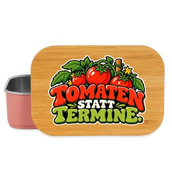 Tomaten statt Termine – Cartoon - Lunch Box - Hellrosa - Vorne