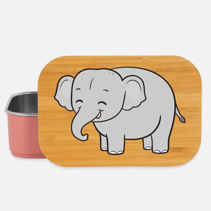 Éléphants éléphants - Boîte à goûter - rose clair