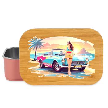Girl with sports car 2 - Lunch Box - light pink - Front