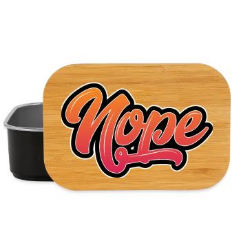 Motivational Nope lettering with colour gradient - Lunch Box - black - Front
