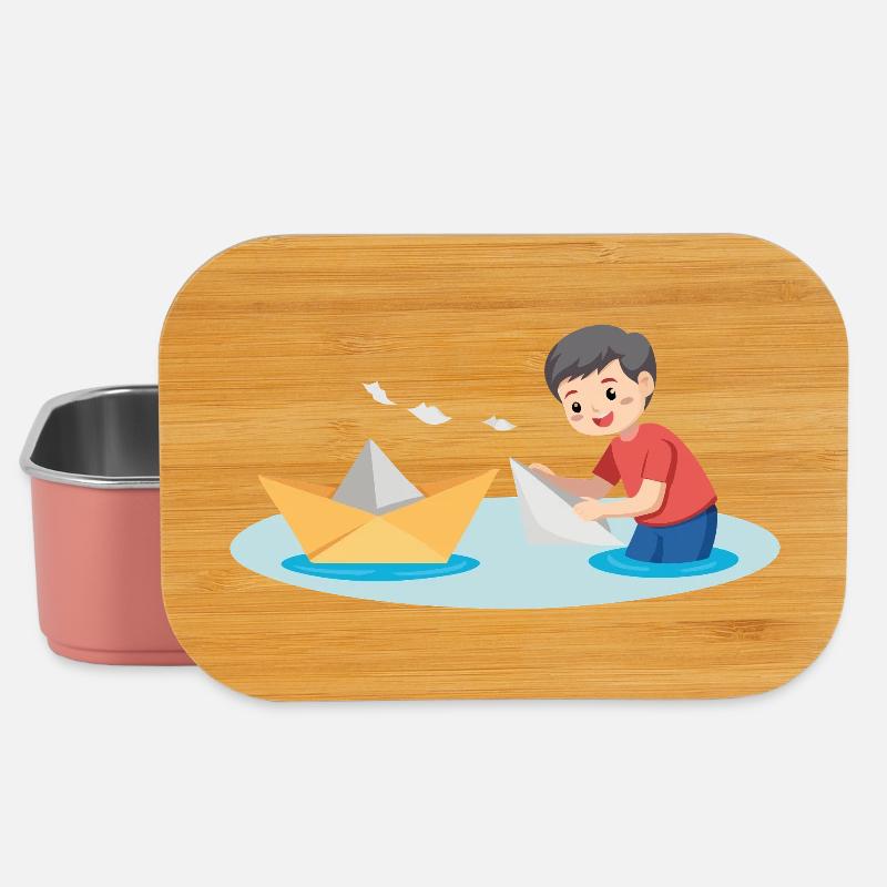 Papierboot spielen - Lunch Box - Hellrosa