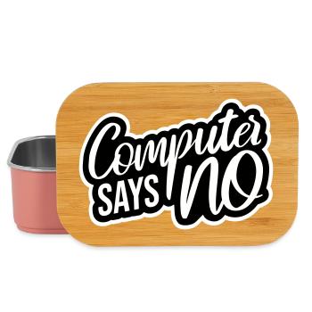 Computer Says No Lustig Programmierer Nerd Technik - Lunch Box - Hellrosa - Vorne