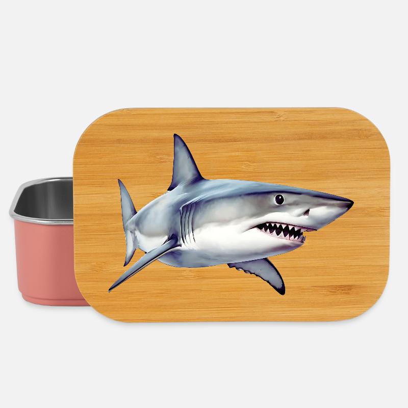 Requin - Boîte à goûter - rose clair