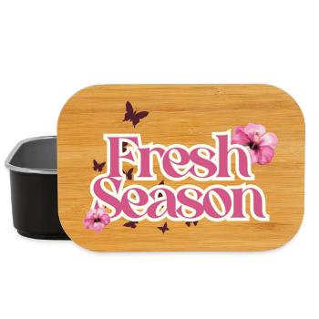 Frische Saison-Blumenschrift - Lunch Box - Schwarz - Vorne