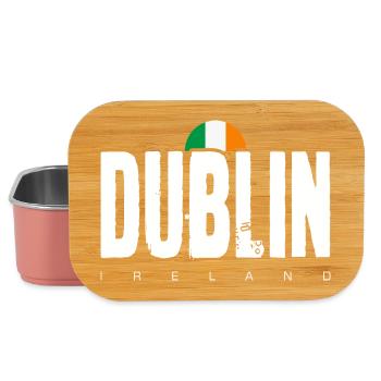 Dublin Bold Wordmark Irish Flag - Lunch Box - light pink - Front