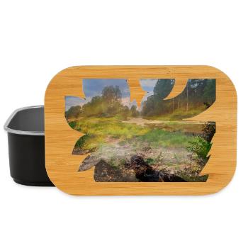 Ein Fluss-Delta brennt in Farben - Lunch Box - Schwarz - Vorne
