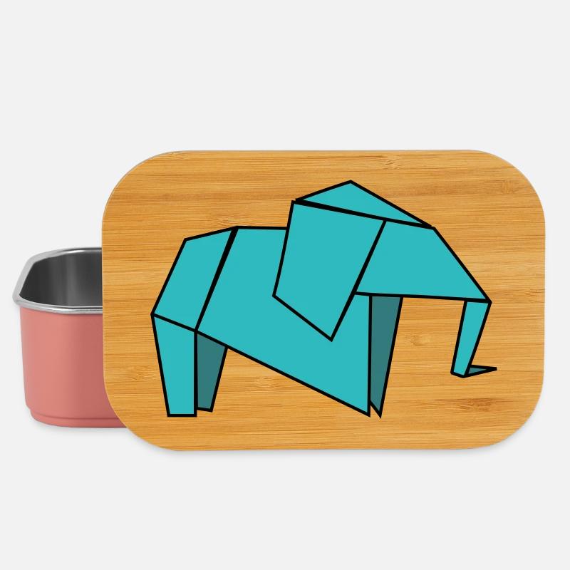 Origami Elephant - Lunch Box - Hellrosa