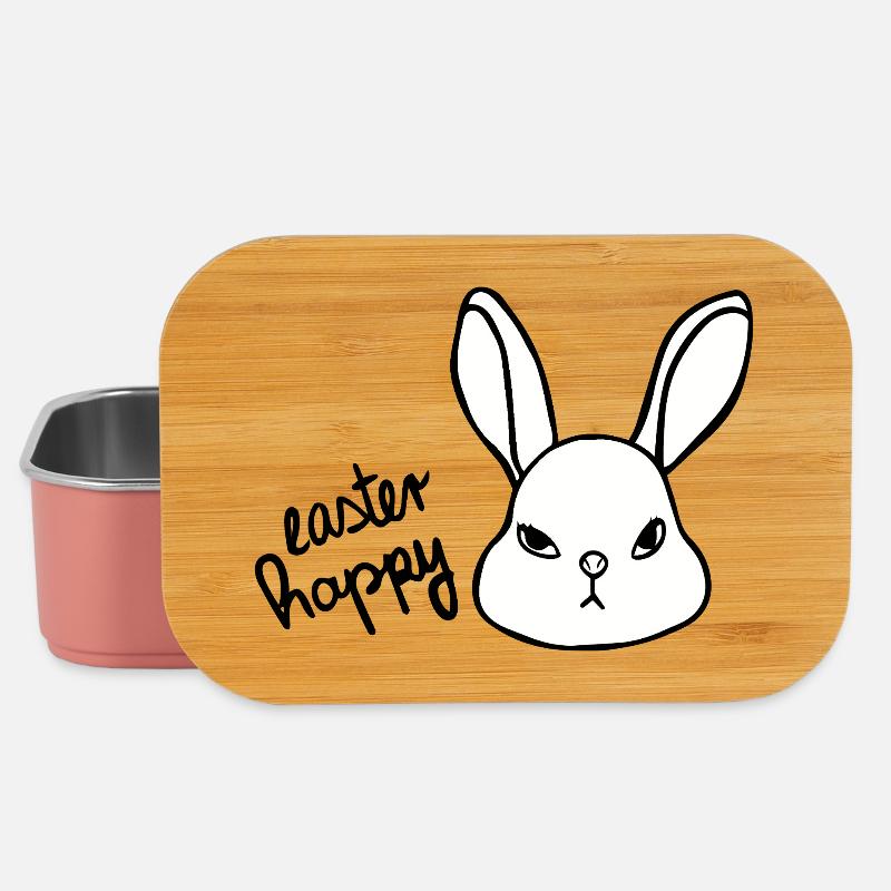 Sarcastic Easter Bunny - Easter Happy Bunny - Lunch Box - light pink