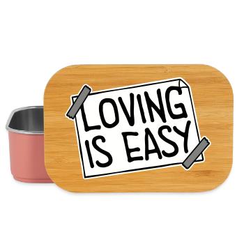 Loving Is Easy Inspirierend Romantisch Spruch Logo - Lunch Box - Hellrosa - Vorne