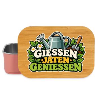 Gießen Jäten Genießen Gartenfreude - Lunch Box - Hellrosa - Vorne