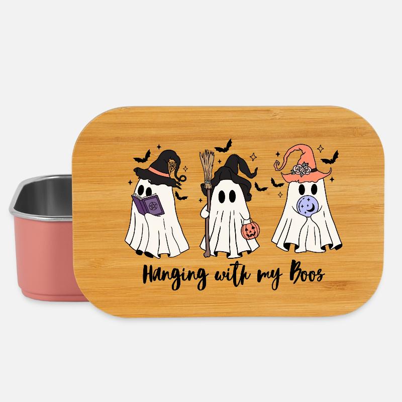 🧙 ♀️ Witchy Ghost Squad – Effrayant et mignon 👻 - Boîte à goûter - rose clair