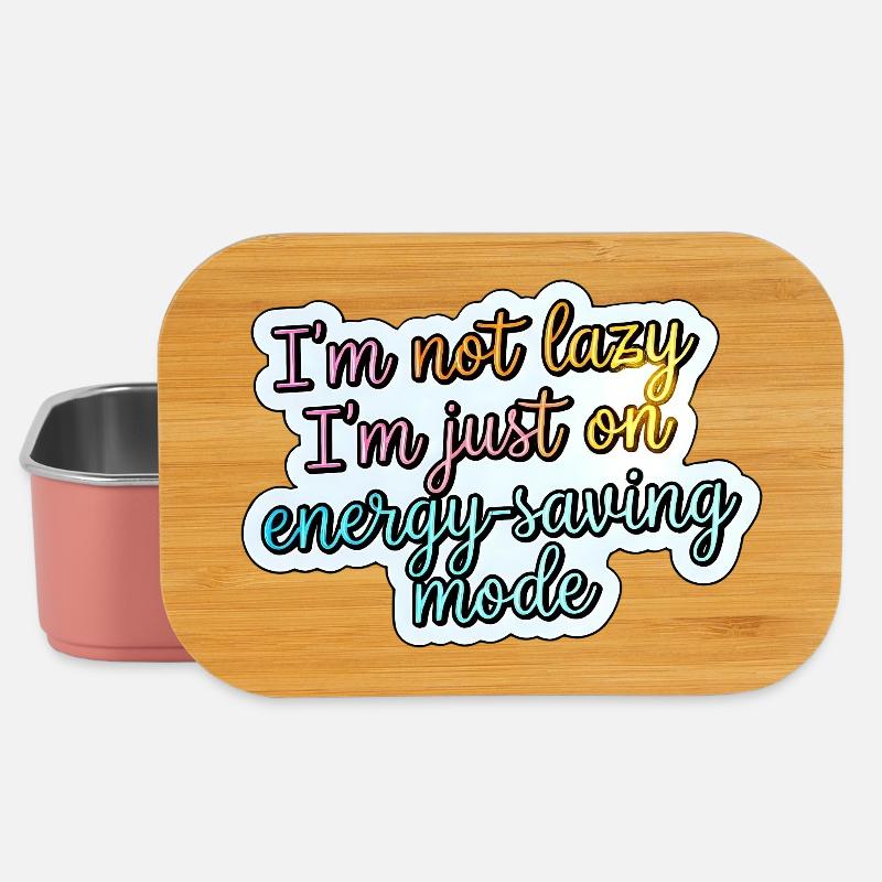 Not lazy – power saving mode - Lunch Box - light pink