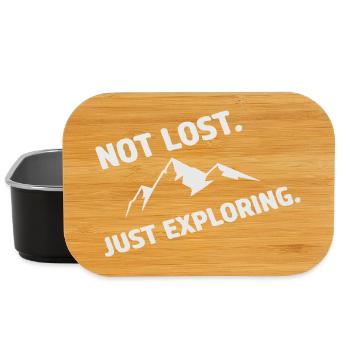 Wandern Berge Trekking Wanderer Outdoor Natur Wald - Lunch Box - Schwarz - Vorne