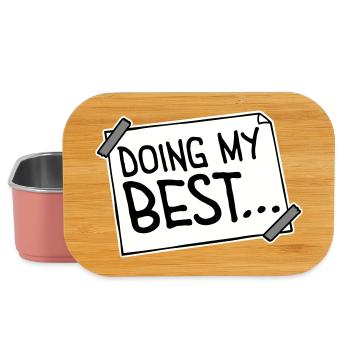 Doing My Best Funny Honest Motivational Saying - Lunch Box - light pink - Front
