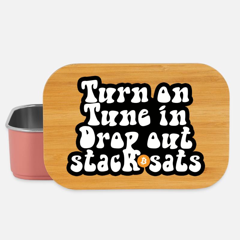 Bitcoin - Turn on Tune in Drop out Stack sats - Lunch Box - Hellrosa