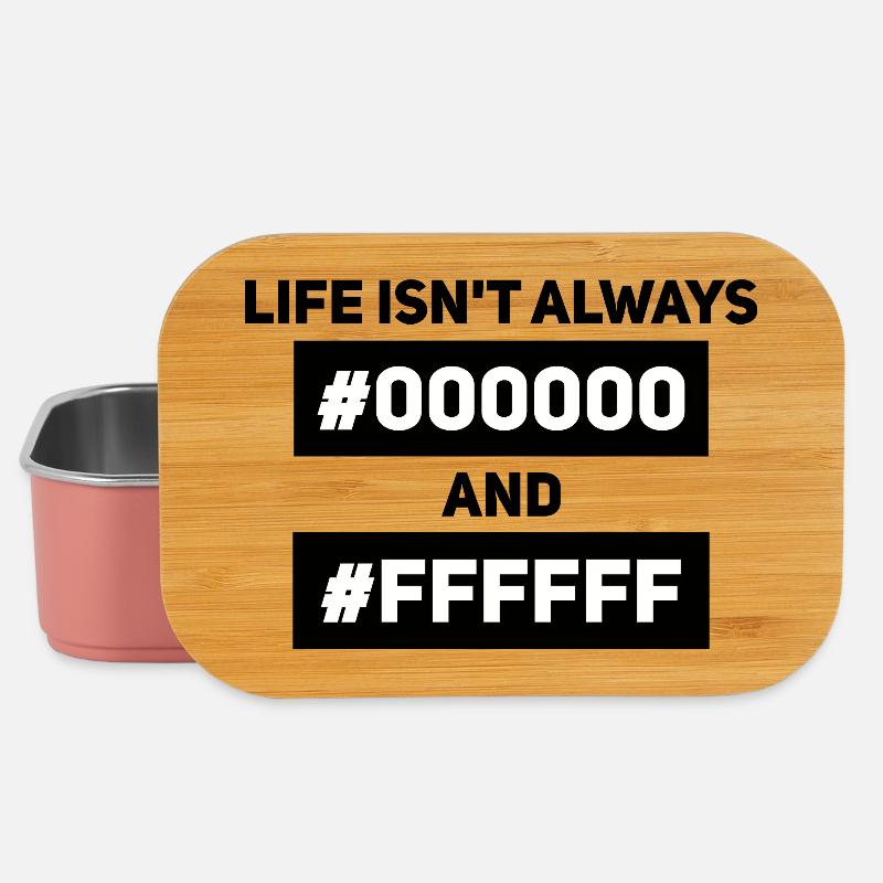 Life isn't always #000000 and #FFFFFF – Computer Science - Lunch Box - light pink