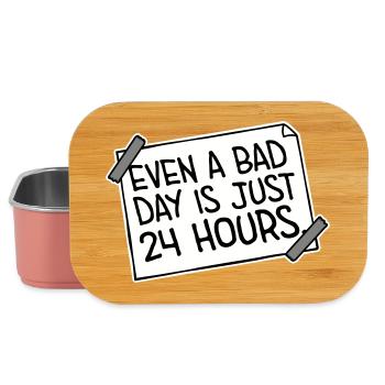Even A Bad Day Is Just 24 Hours Motivational Saying - Lunch Box - light pink - Front