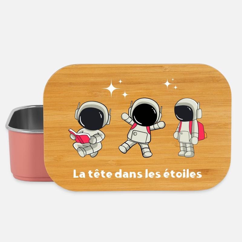 La tête dans les étoiles - Boîte à goûter - rose clair