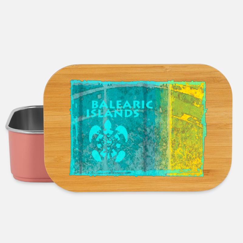 Balearic Islands Neon Style - Lunch Box - light pink