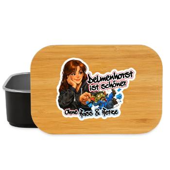 Delmenhorst ist schöner ohne Hass und Hetze - Lunch Box - Schwarz - Vorne