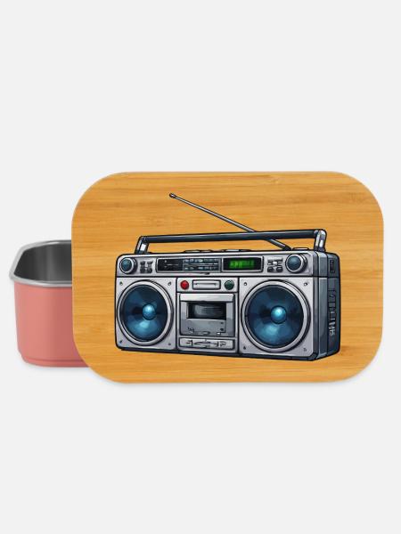 Retro Boombox Ghettoblaster - Lunch Box - Hellrosa