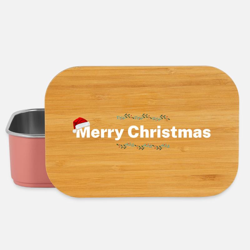 Joyeux Noël – Design festif - Boîte à goûter - rose clair