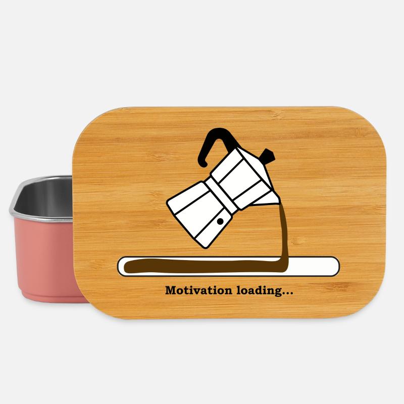 Motivation Loading with Coffee - Lunch Box - light pink