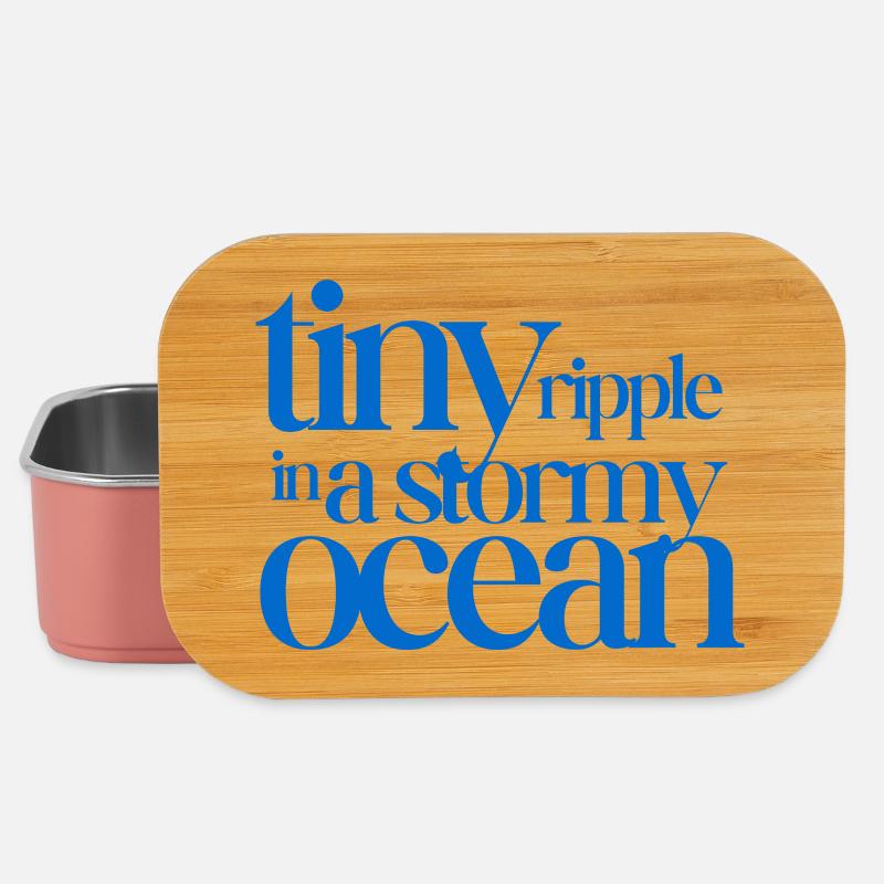Tiny ripple in a stormy ocean - Lunch Box - light pink