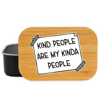 Kind People Are My Kinda People Friendliness - Lunch Box - black - Front