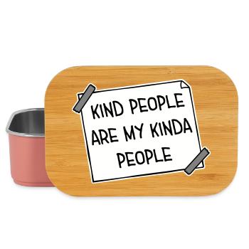 Kind People Are My Kinda People Friendliness - Lunch Box - light pink - Front