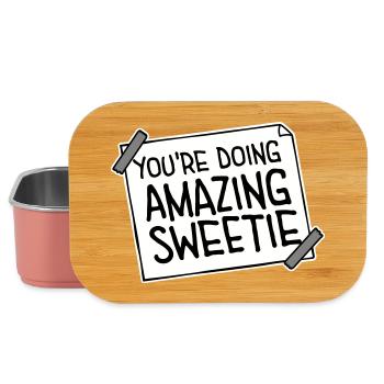 You're Doing Amazing Sweetie Funny Encouraging - Lunch Box - light pink - Front