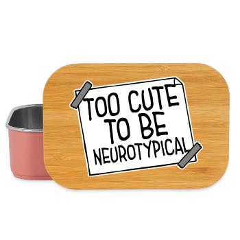 Too Cute To Be Neurotypical Lustig Autismus Logo - Lunch Box - Hellrosa - Vorne
