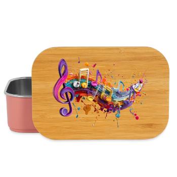 Color Magic Melodies Motenschlüssel Illustration - Lunch Box - light pink - Front