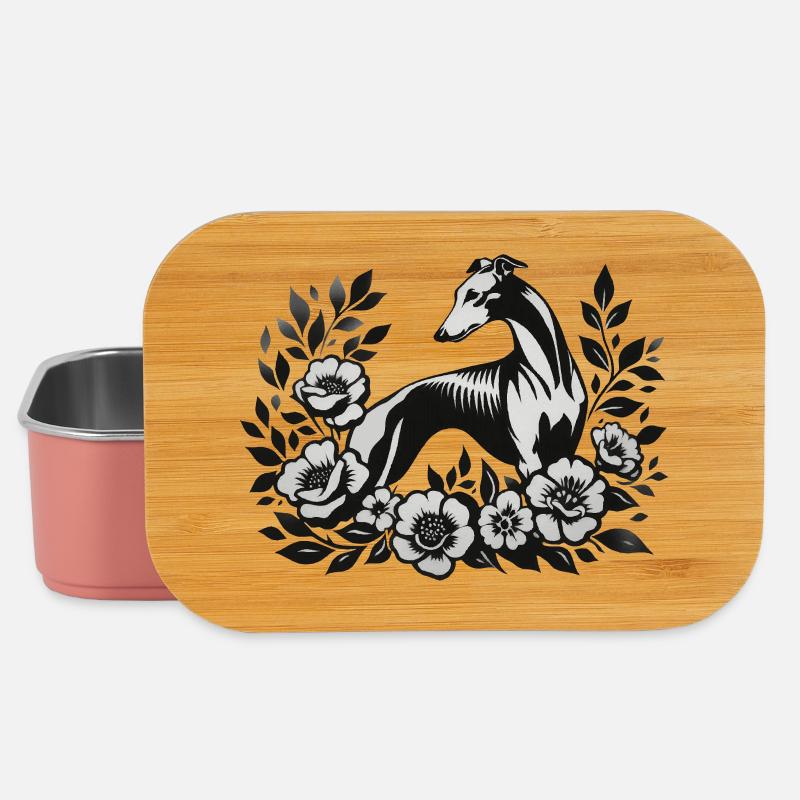 Galgo Stencil Art - Lunch Box - Hellrosa