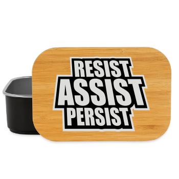 Resist Assist Persist Aktivismus Motivation Logo - Lunch Box - Schwarz - Vorne