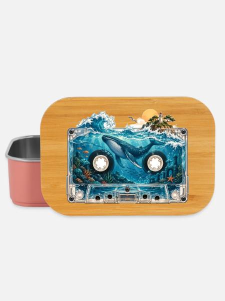 Unterwasserwal-Kassetten-Kunst - Lunch Box - Hellrosa
