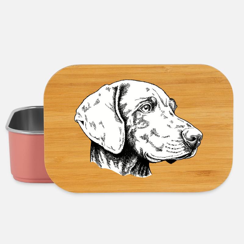 Weimaraner Portrait - Boîte à goûter - rose clair