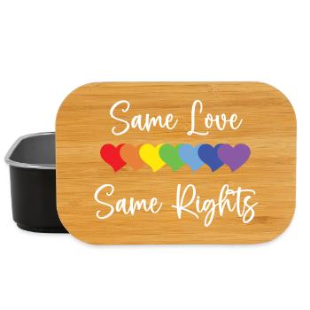 Mois de la fierté LGBTQ - Même amour, mêmes droits - Boîte à goûter - noir - Devant