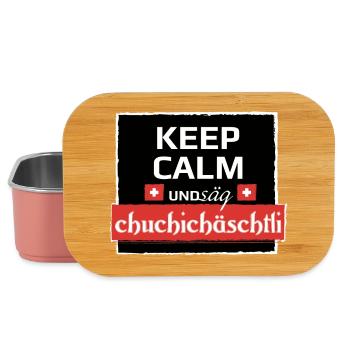 KeepCalm und Schweizerdeutsch - Lunch Box - Hellrosa - Vorne