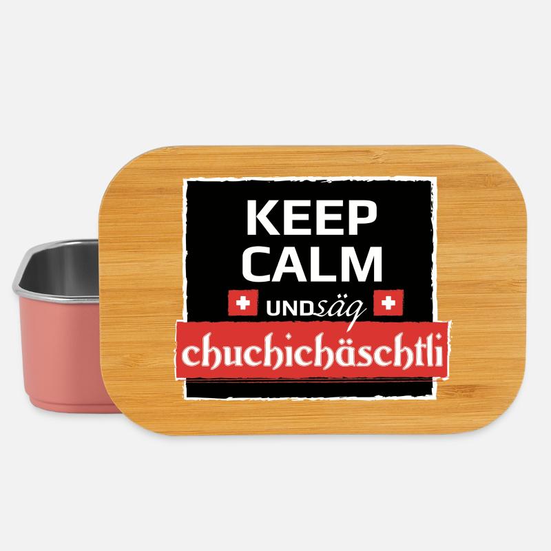 KeepCalm und Schweizerdeutsch - Lunch Box - Hellrosa