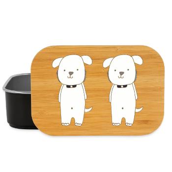 frères chiens - Boîte à goûter - noir - Devant
