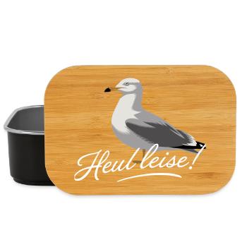 Heul Leise Möwe Illustration Lustiger Spruch - Lunch Box - Schwarz - Vorne